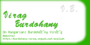 virag burdohany business card